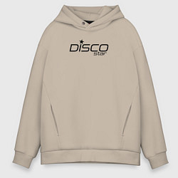 Толстовка оверсайз мужская Disco star in black, цвет: миндальный