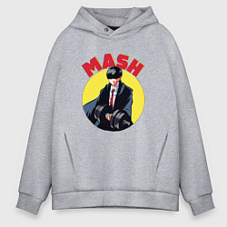 Толстовка оверсайз мужская Мэш Бёрндэд, цвет: меланж