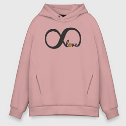 Толстовка оверсайз мужская Бесконечный баскетбол, цвет: пыльно-розовый