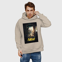 Толстовка оверсайз мужская Fallout - The Ghoul, цвет: миндальный — фото 2