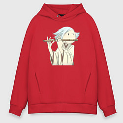 Толстовка оверсайз мужская Очень приятно Бог Томоэ, цвет: красный