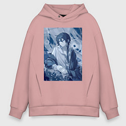 Толстовка оверсайз мужская Ванитас врач, цвет: пыльно-розовый