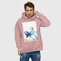 Толстовка оверсайз мужская Ванитас Ной Архивист, цвет: пыльно-розовый — фото 2
