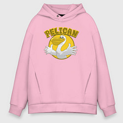 Толстовка оверсайз мужская Pelican, цвет: светло-розовый