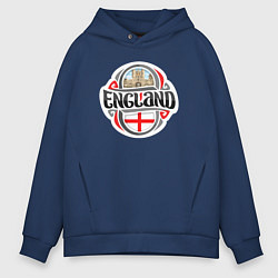 Толстовка оверсайз мужская England counry, цвет: тёмно-синий