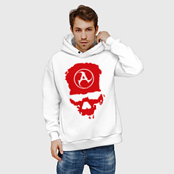 Толстовка оверсайз мужская Amatory Skull, цвет: белый — фото 2