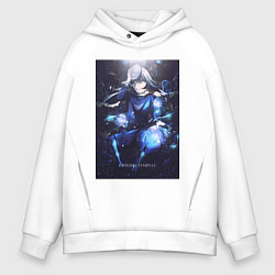 Толстовка оверсайз мужская О моём перерождении в слизь Римуру Темпест в маске, цвет: белый