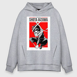 Толстовка оверсайз мужская Моя геройская академия Сёта Айдзава, цвет: меланж