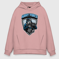 Толстовка оверсайз мужская Army force, цвет: пыльно-розовый