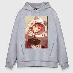 Толстовка оверсайз мужская Реинкарнация безработного Эрис Бореас Грейрат кошк, цвет: меланж