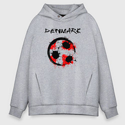 Толстовка оверсайз мужская Сборная Дании, цвет: меланж