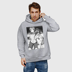 Толстовка оверсайз мужская Реинкарнация безработного Эрис Бореас Грейрат Руде, цвет: меланж — фото 2