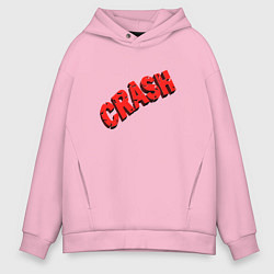 Толстовка оверсайз мужская Crash, цвет: светло-розовый