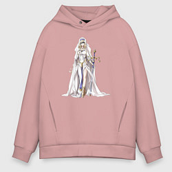 Толстовка оверсайз мужская Дева Меча из Goblin Slayer, цвет: пыльно-розовый