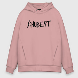 Толстовка оверсайз мужская Шуберт чёрный, цвет: пыльно-розовый