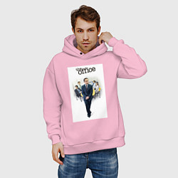 Толстовка оверсайз мужская The office characters, цвет: светло-розовый — фото 2
