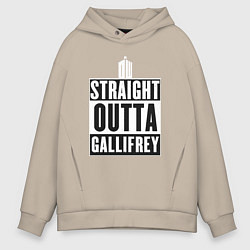 Толстовка оверсайз мужская Straight outta gallifrey, цвет: миндальный
