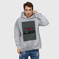 Толстовка оверсайз мужская Honda Civic, цвет: меланж — фото 2