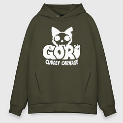 Толстовка оверсайз мужская Goro cuddly carnage logo, цвет: хаки