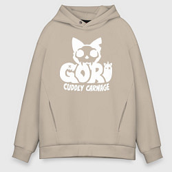 Толстовка оверсайз мужская Goro cuddly carnage logo, цвет: миндальный