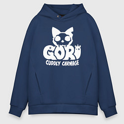 Толстовка оверсайз мужская Goro cuddly carnage logo, цвет: тёмно-синий