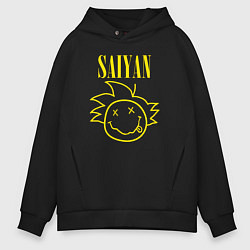 Толстовка оверсайз мужская Saiyan Dragon Ball, цвет: черный