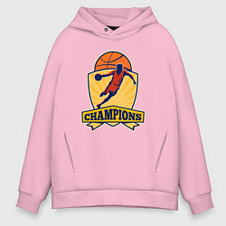 Толстовка оверсайз мужская Champion basketball, цвет: светло-розовый