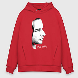 Толстовка оверсайз мужская Dave Gahan from depeche mode face, цвет: красный