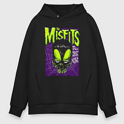 Толстовка оверсайз мужская Misfits rock band, цвет: черный