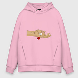 Толстовка оверсайз мужская Игра в кости, цвет: светло-розовый