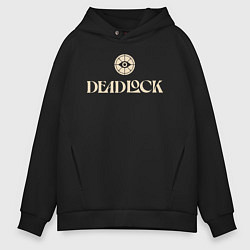 Толстовка оверсайз мужская Deadlock logo, цвет: черный