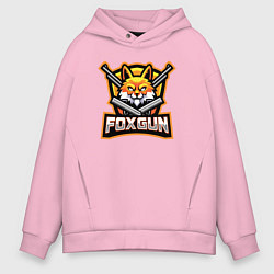 Толстовка оверсайз мужская Fox gun, цвет: светло-розовый