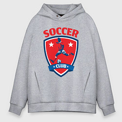 Толстовка оверсайз мужская Sport soccer club, цвет: меланж