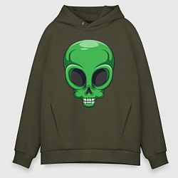 Толстовка оверсайз мужская Green skeletor, цвет: хаки