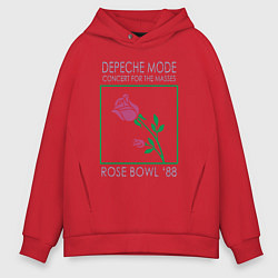 Толстовка оверсайз мужская Depeche Mode - Rose Bowl 88, цвет: красный