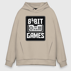 Толстовка оверсайз мужская Игры 8 бит, цвет: миндальный