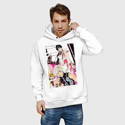Толстовка оверсайз мужская Адский рай Габимару арт, цвет: белый — фото 2