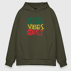 Толстовка оверсайз мужская Irie vibes only, цвет: хаки