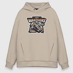 Толстовка оверсайз мужская Ледяные воины, цвет: миндальный
