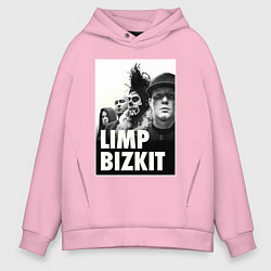 Толстовка оверсайз мужская Limp Bizkit all, цвет: светло-розовый