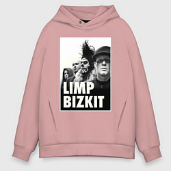 Толстовка оверсайз мужская Limp Bizkit all, цвет: пыльно-розовый