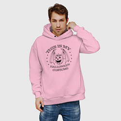 Толстовка оверсайз мужская Хэллоуин - это мой костюм, цвет: светло-розовый — фото 2