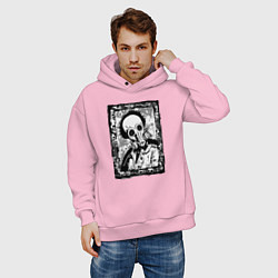 Толстовка оверсайз мужская Gaslight Grin, цвет: светло-розовый — фото 2