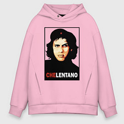 Толстовка оверсайз мужская Che guevara - Chelentano, цвет: светло-розовый