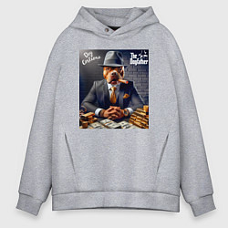 Толстовка оверсайз мужская Dog Corleone - ai art fantasy, цвет: меланж