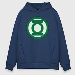 Толстовка оверсайз мужская Green lantern logo, цвет: тёмно-синий