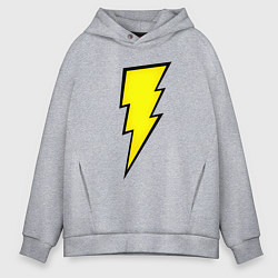 Толстовка оверсайз мужская Shazam and Black Adam logo, цвет: меланж