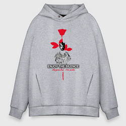 Толстовка оверсайз мужская Depeche Mode - Enjoy the silence dave, цвет: меланж