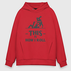 Толстовка оверсайз мужская Judo how i roll, цвет: красный