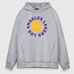 Толстовка оверсайз мужская LA Lakers team, цвет: меланж